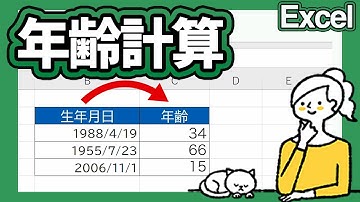 生年月日から現在の年齢を計算しよう！（DATEDIF関数）【エクセルHowTo】