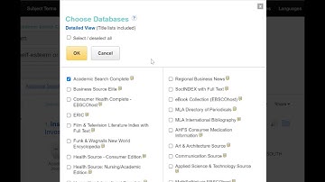 Search Multiple EBSCO Databases at the Same Time