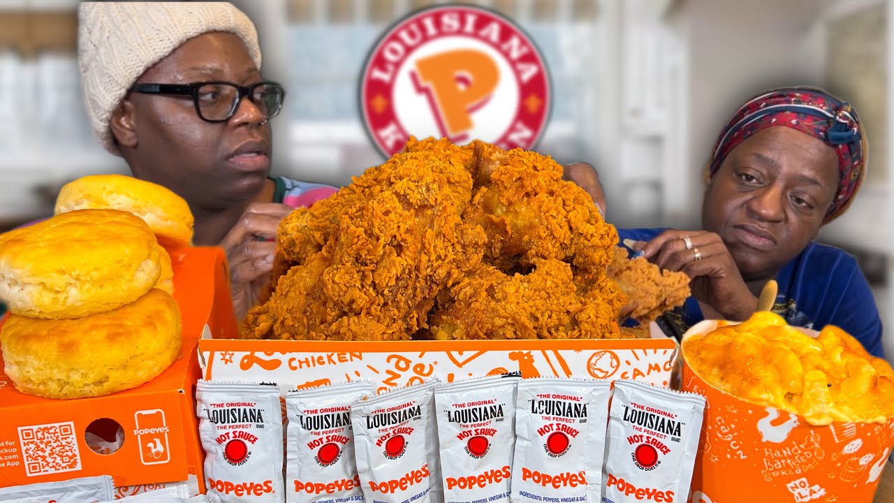 POPEYES MAC & CHEESE IS FIRE! | LOUISIANA FRIED CHICKEN| MUKBANG EATING SHOW!