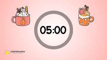 Pumpkin Spice Mugs – 5 Minutes Countdown Timer With Fall Lofi Music | Cozy Autumn Classroom Timer