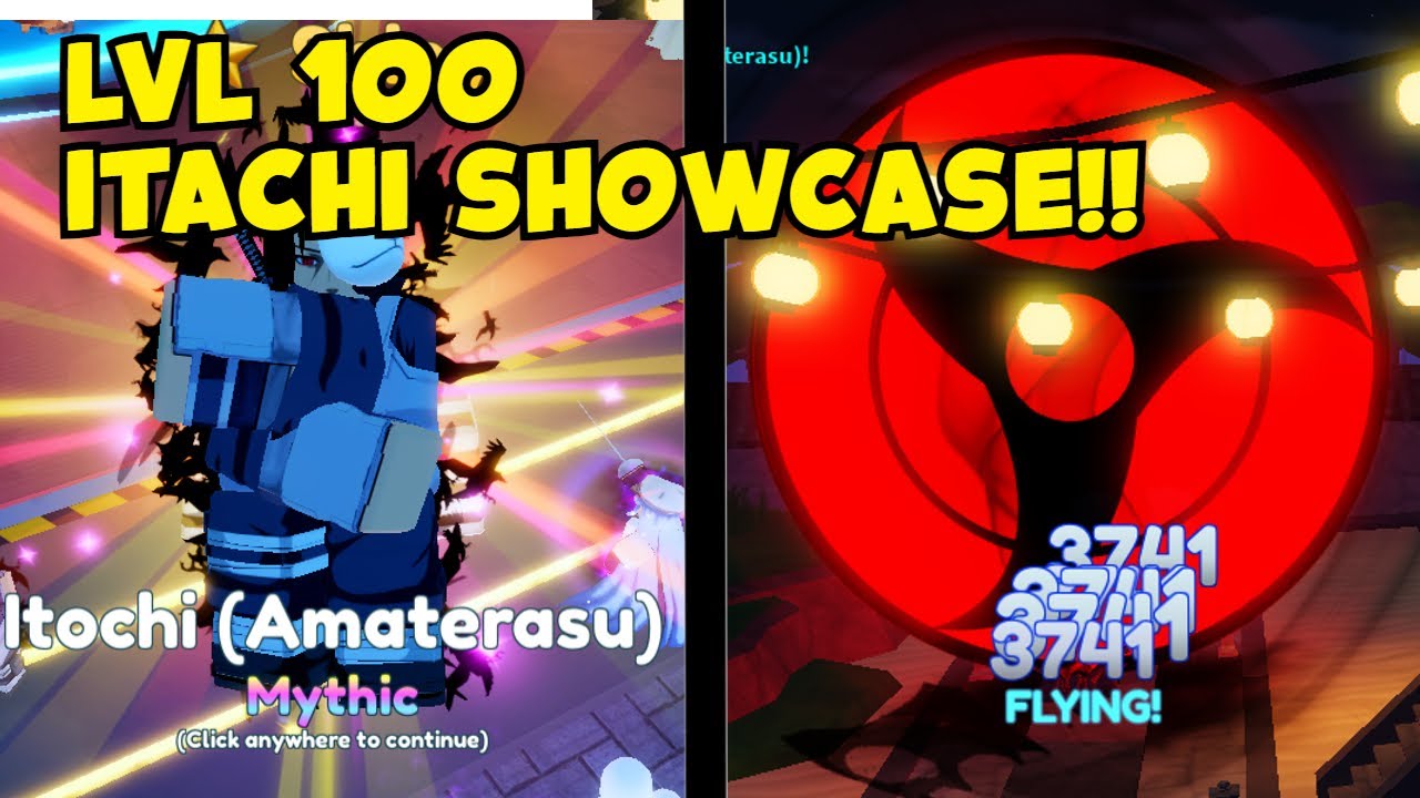 GETTING UNIQUE ITACHI LVL 100 SHOWCASE - Anime Adventures 