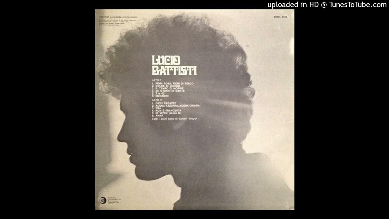 Lucio Battisti Il tempo di morire YouTube