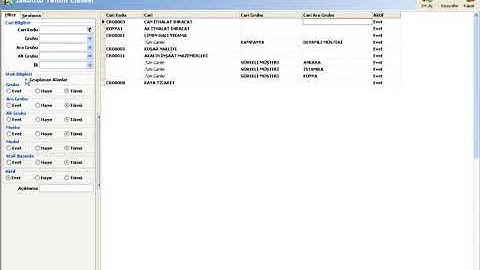 WOLVOX ERP Programı İskonto Tanımları Listesi