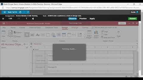 MindTap - Cengage Access how to add a subform to a form in Design view