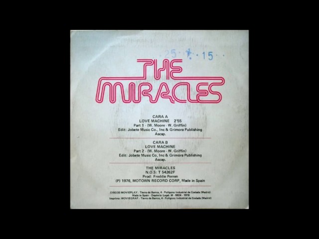 The Miracles - Love Machine (1975) 12 inch - Vinyl - YouTube
