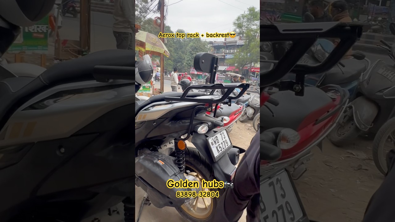 Aerox carrier top rack + back rest available only at ​⁠