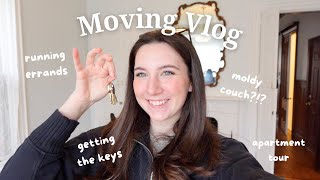 Moving Vlog | shopping, getting the keys, and empty apartment tour