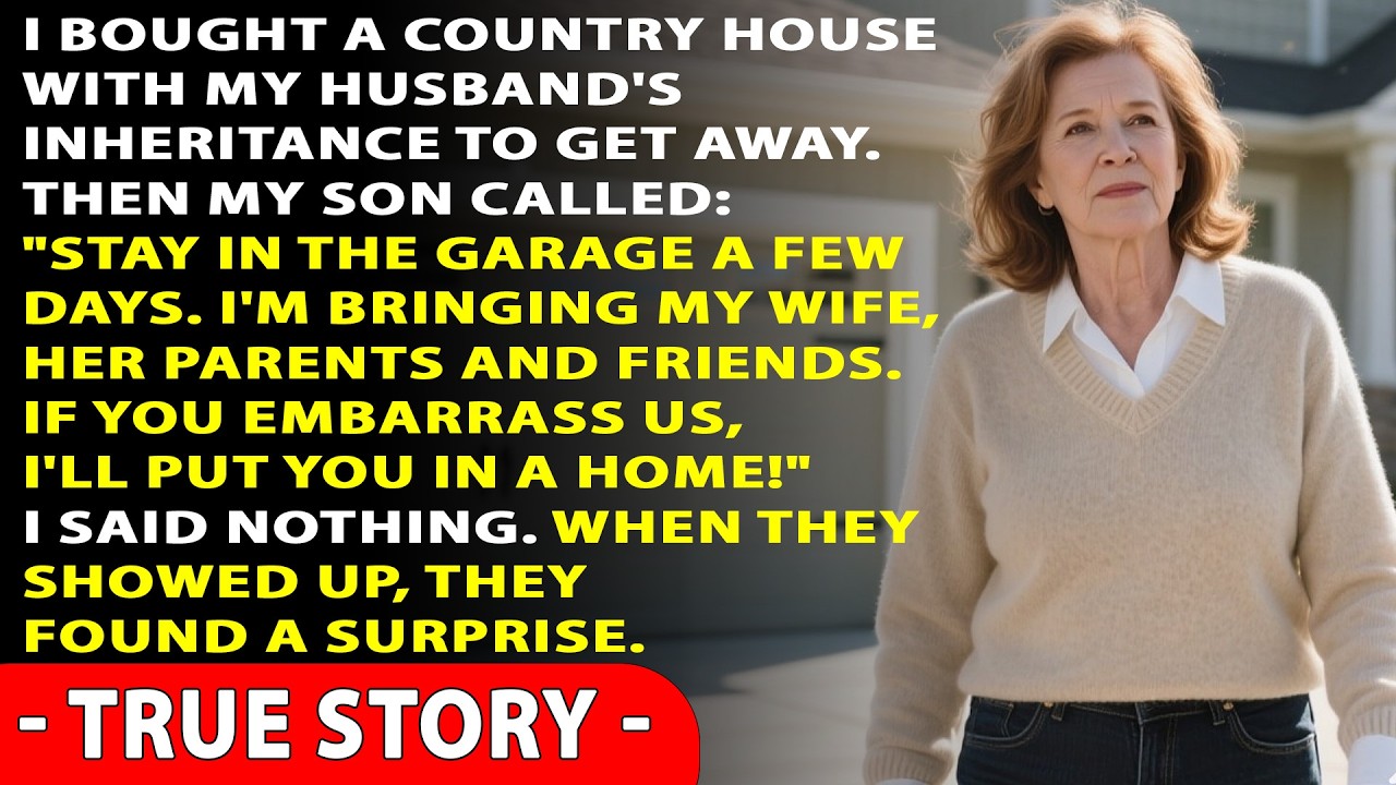 I used my husband’s inheritance to buy a house – but my son told me to sleep in the garage!