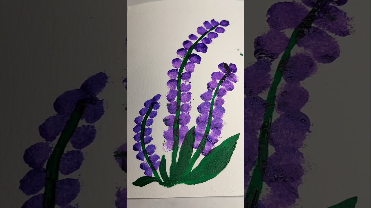 🌸 Q-Tips Lilac Flower Painting | Easy One Stroke Art for Beginners 