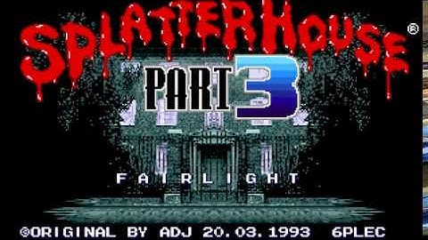 [INTRO] SplatterHouse Part 3 SEGA Mega Drive by Namco 1993