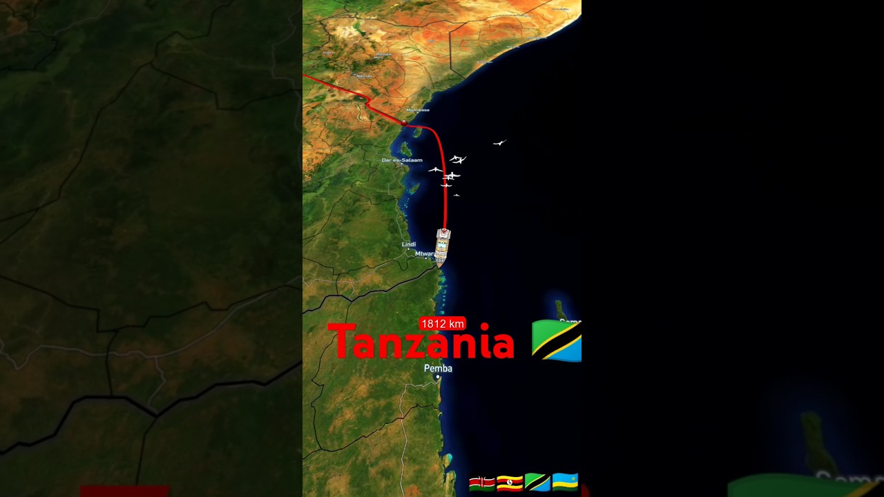 beautiful country Tanzania Map