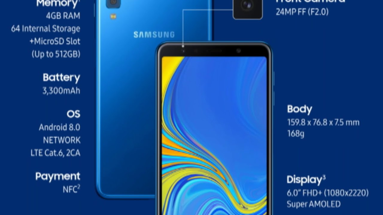 Размер самсунг а50. NFC Samsung a7. Galaxy a7 2018. Samsung a7 2018 сборка. Галакси а7 2018 характеристики.