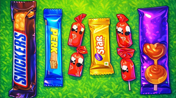 Satisfying Video Asmr Unboxing Giant Sweets Chocolate and Rainbow Lollipops With Candies unboxing 