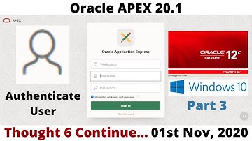 Authenticate User | Oracle APEX 20.1 part 3 8K