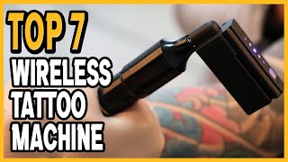 Rotary Tattoo Pen Kit 1 Wireless Motor Tattoo Machine 7 Inks 20 Needles  1Battery  Inox Wind