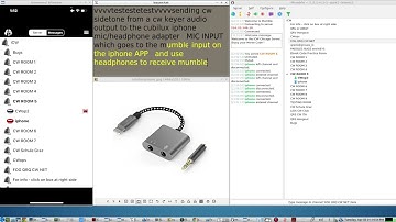iPHONE Morse Code over Mumble - iCW - send CW audio tones to iphone 