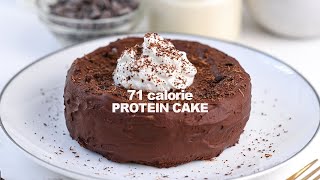 How to make CHOCOLATE PROTEIN CAKE I 71 calorie healthy recipe!