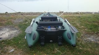 Транцевые колеса на ПВХ лодке. Финальная установка / Transom wheels on PVC boat. Final installation(Финальная установка транцевых колес Kolibri на килевую PVC лодку Bark BT-290S. Предварительная установка тут: https://youtu..., 2015-10-25T12:07:05.000Z)