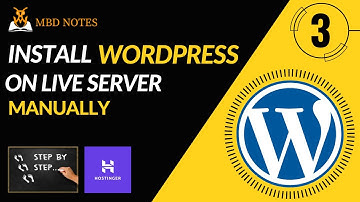 How to install WordPress Manually in cPanel | Hosting | Live Server WordPress Tutorial 3 | MBD Notes