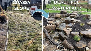 Grassy Slope Transformed into a Beautiful Pondless Waterfall