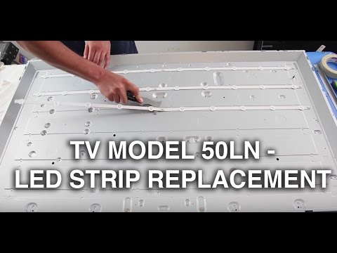 LG 50LN LED Strip Replacement Tutorial  - How To Replace The LED Strips No Backlights