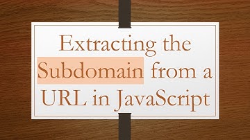 Extracting the Subdomain from a URL in JavaScript