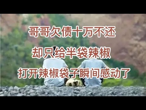 民间故事：哥哥欠债十万不还，却只给半麻袋辣椒，打开辣椒袋子瞬间感动哭了！