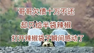 民间故事：哥哥欠债十万不还，却只给半麻袋辣椒，打开辣椒袋子瞬间感动哭了！