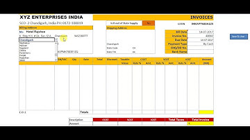 Part-1 How to create Invoice in Excel GST software V2