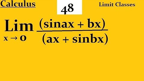 Evaluate lim x →0 (sinax + bx)/(ax + sinbx)
