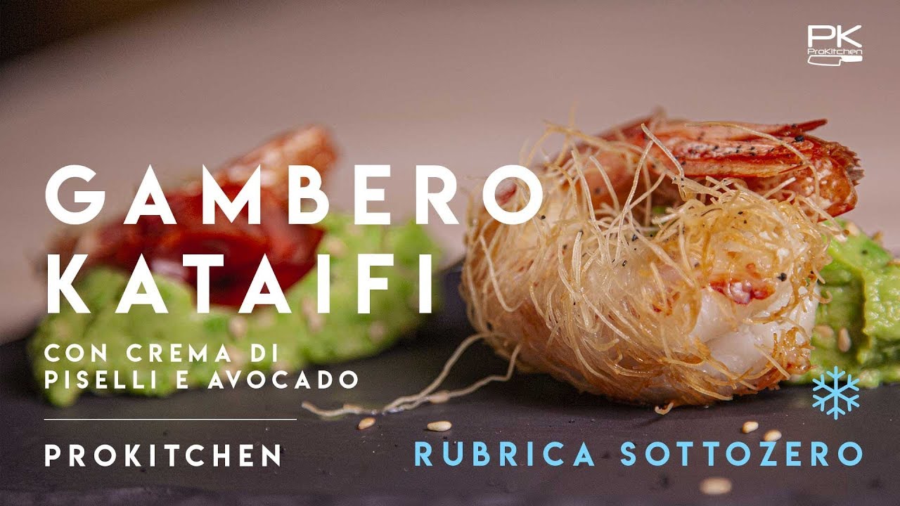 Ricetta  - Gambero Kataifi con crema di Piselli e Avocado *sotto zero*
