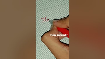 Hafsah name in amazing curaive handwriting #shorts #fahadcalligraphy