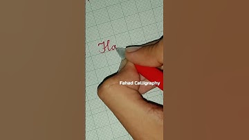 Hafsah name in amazing curaive handwriting #shorts #fahadcalligraphy