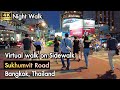 [4K] Sukhumvit Road on sidewalk (PhromPhong to Asok) | Bangkok Virtual Walking Tour | Thailand