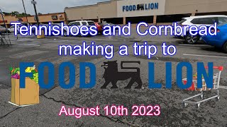 Tennishoes and Cornbread making a trip to Food Lion August 10th 2023 😎☕