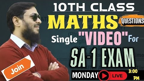👍10th Class MATHS | SA-1 QUESTIONS | Single VIDEO Covered 100% | Full SYLLABUS | Issy Hat kar kuch..