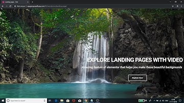 Create Video Background Landing Page using Elementor
