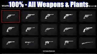 RDR2 All Compendium Weapons & Plants - Red Dead Redemption 2 PS4 Pro