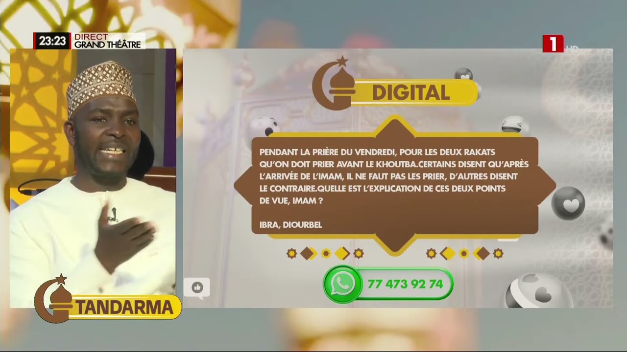 Les deux rakats avant le khoutba du vendredi : les précisions de Imam Mouhamed Lamine Diop