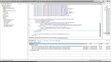 Fix AndroidManifest.xml Error in Eclipse / PhoneGap