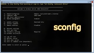 Windows Server sconfig basic configuration
