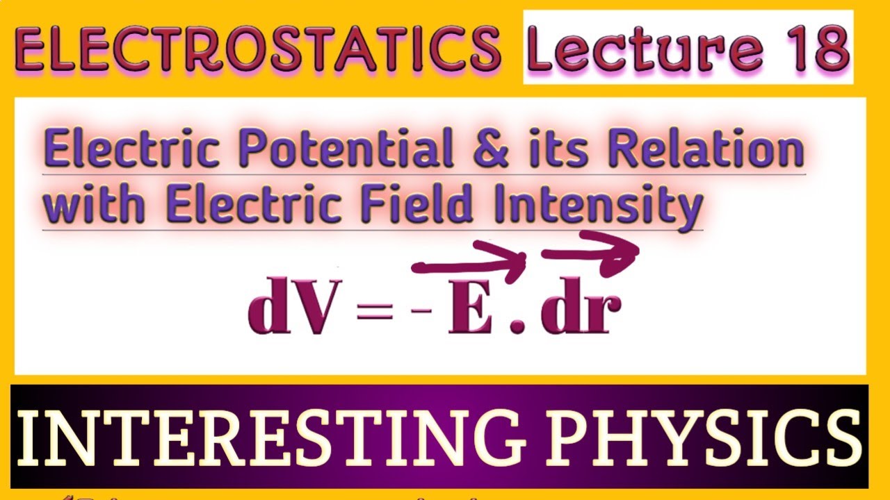 ELECTRIC POTENTIAL & ITS RELATION WITH ELECTRIC FIELD INTENSITY Ch 2