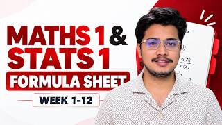 Maths 1 & Stats 1 Formula Sheets | Weeks 1-12 All Formulas Covered | Notes Attached | Gen-Z IITian