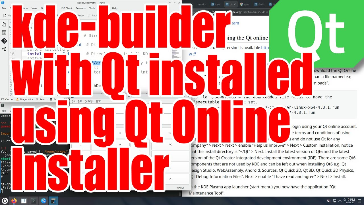 kde-builder with Qt installed using the Qt Online Installer tutorial - December 2025 - a36ec273
