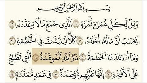 سورة الهمزه الشيخ هزاع البلوشي