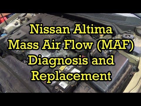 Nissan Mass Air Flow (MAF) P1102 Diagnosis and Replacement 2003 Altima 2.5 (2002-2006 Similar)