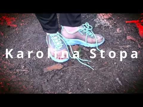 Transparent sneakers - bare feet - a trailer