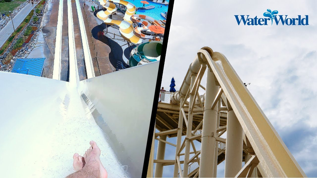 Water World Denver Longs Peak Waterslide POV, Colorado Waterpark YouTube