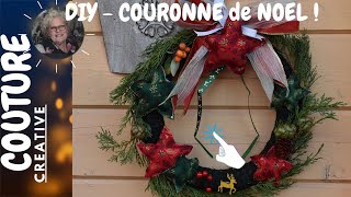 🎅🎄 Fabriquer une COURONNE de NOEL VEGETALE avec ETOILES 3D en Tissu recyclé #diy ©A63