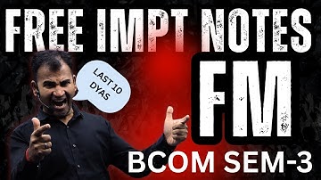 financial management most imp Question 10 days study plan how to study financial management